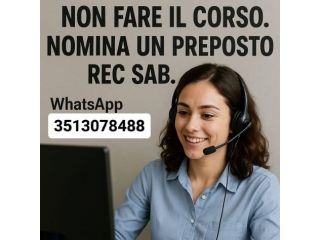 CORSO SAB - ONLINE - DVR - PREPOSTO REC SAB - HACCP