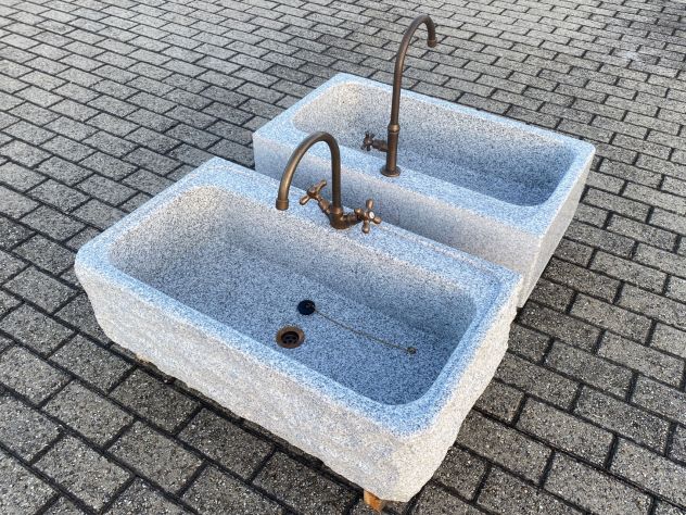 Lavello lavandino per cucina in pietra granito 80cm 1 - Foto 7