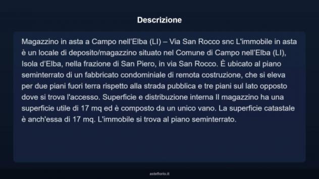 Immobile in asta di 17 m² in vendita a Campo nell'Elba - Foto 3