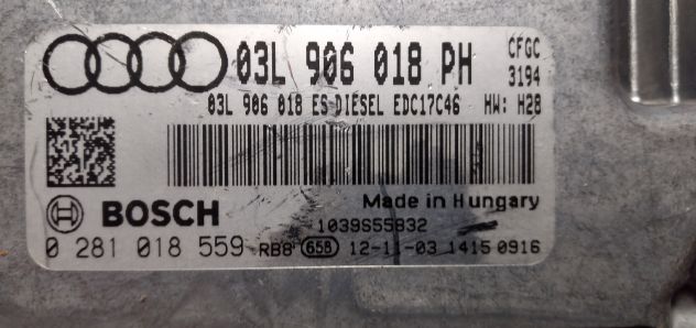 Centralina audi q3 2000 tdi ecu bosch 0281018559 - Foto 5
