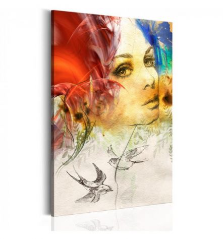 Quadro Con Una Donna Rossa - ARREDALACASA