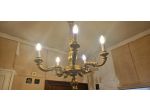 lampadario legno dorato