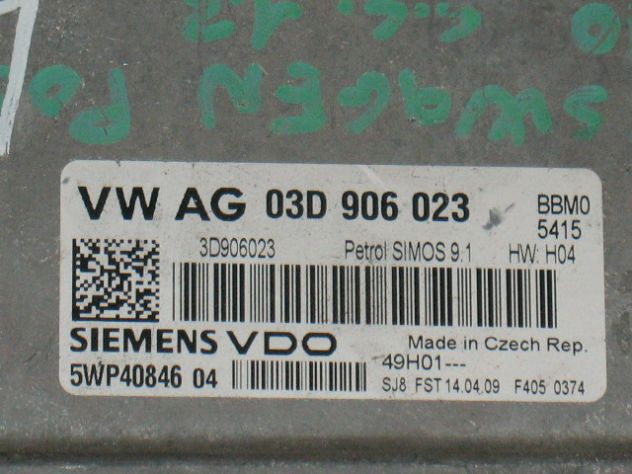 03D906023 ECU VW VOLKSWAGEN POLO 1.2 03D906023 5WP40846 04 - Foto 2