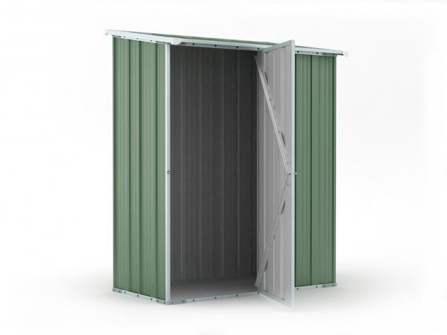 Box in Acciaio Zincato Casetta da Giardino in Lamiera 1.55 x 1.00 m x h1.92 m - 50 KG – 1,55 metri quadri – VERDE - Foto 3