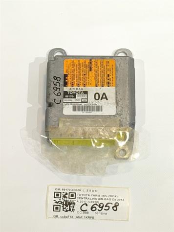 CENTRALINA AIRBAG TOYOTA Yaris Serie 89170-0D300 1KRFE (1416)