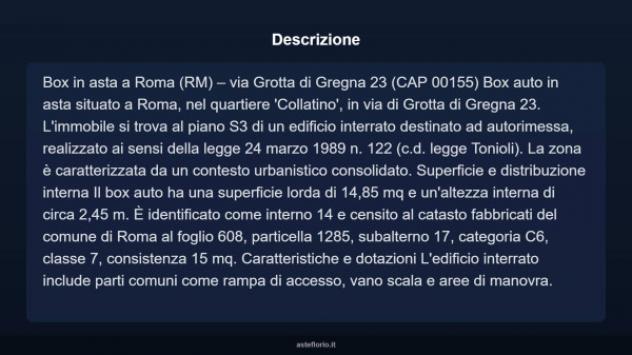 Immobile in asta di 14 m² in vendita a Roma - Foto 3