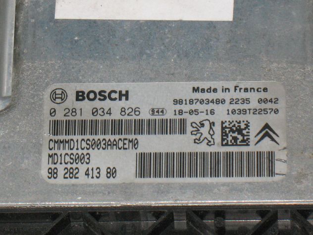 0281034826 ECU CITROEN PEUGEOR MD1CS003-6.20 0281034826 9828241380 9818703480 - Foto 2