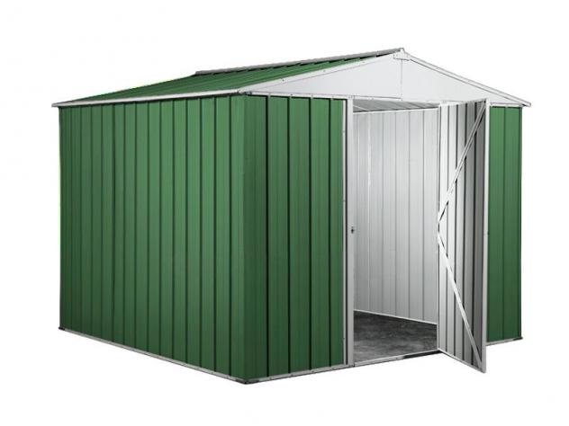 Box prefabbricato, casetta da giardino in lamiera zincata. Capanno deposito attrezzi in Acciaio Zincato 2.76 x 2.60 m x h2.12 m - Peso 110 KG – 7,2 me - Foto 3