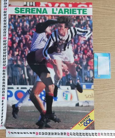Poster Super Gol Bruno Conti (Roma) + Aldo Serena (Juventus)