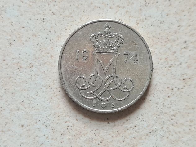 Moneta 10 ØRE, 1974, Danmark - Foto 2