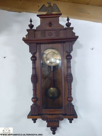 176401 Antico orologio a pendolo Junghans con aquila