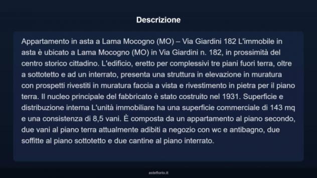 Immobile in asta di 143 m² con più di 5 locali in vendita a Lama Mocogno - Foto 5