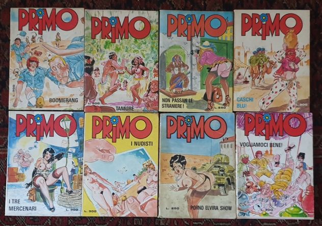 Lotto fumetti serie Primo (8 numeri) anni '70