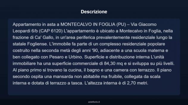 Immobile in asta di 84 m² in vendita a Montecalvo in Foglia - Foto 8