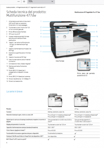 HP PageWide Managed- wifi - serie 58650. - Foto 2