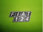 Scritta logo targhetta posteriore Fiat 124 berlina Rear plate Fiat 124