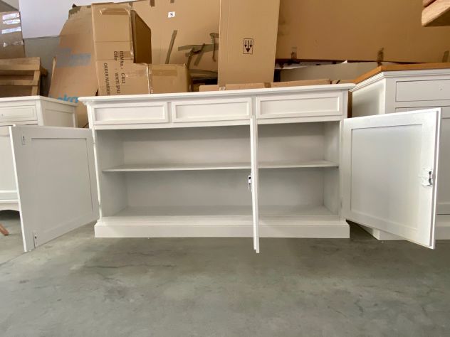 NUOVA CREDENZA DI VERO LEGNO CON 3 PORTE E 3 CASSETTI - Foto 6