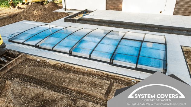 Tettoie e Coperture per Piscine, Copertura telescopica per Piscina 4,2x8,5x0,6m - Foto 6