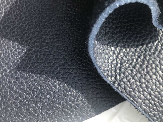 Scampolo pelle vitello bottalato bleu - Foto 4