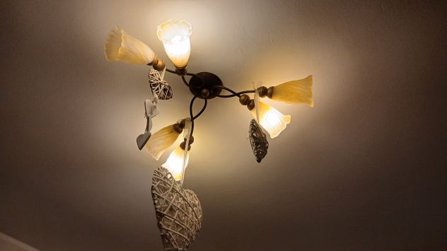 Lampadario ferro battuto - Foto 4