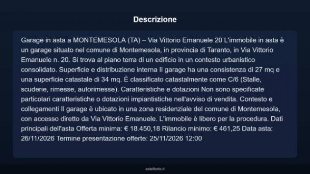 Immobile in asta di 34 m² in vendita a Montemesola - Foto 4