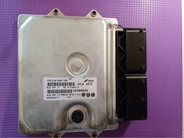ECU LANCIA YPSILON 1.3 95HP EU6 55280650 MJD 9DF.Y1 HW000 ECU CENTRALINA LANCIA - Foto 2
