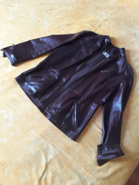 Giacca i pelle da donna Origami