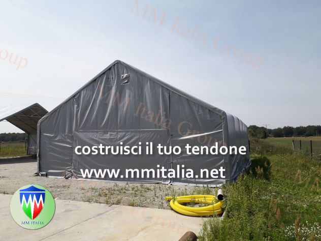 TENDONI AGRICOLI, STALLE MOBILI 8 X 18 X 3,96 MT. MM ITALIA - Foto 3