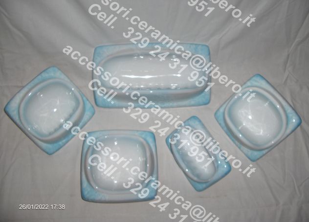 Portasaponi Bagno ECAS SIRENA e altri Accessori in Vetro Opalino - Foto 6