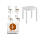 Set cod104 Tavoli 80x80 Sedie Bianche Arredo Per Bar Ristorante