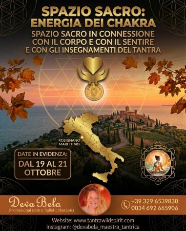 MASSAGGIO TANTRA CON DEVA e TEAM..SPAZIO SACRO. 17 OTTOBRE Tel:3296539830