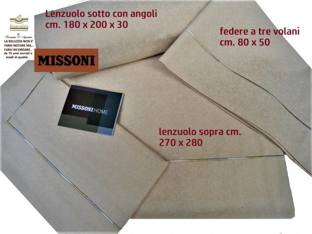 Missoni ; completo lenzuola + copriletto quilt trapuntato - Foto 10