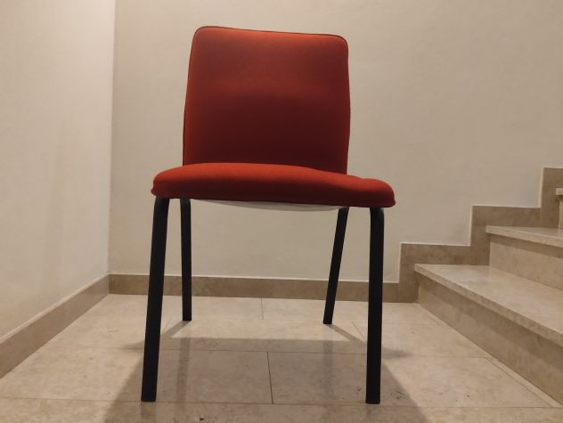 Coppia poltroncine tessuto rosso