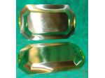 Due vassoi CHANTALL art.191, in acciaio inox con alcune placcature in oro 24kt.