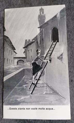 Lotto di 10 cartoline umoristiche "Alluvione di Firenze 1966". - Foto 7