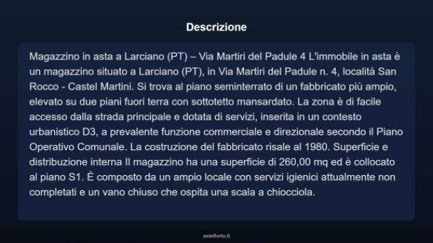 Immobile in asta di 260 m² in vendita a Larciano - Foto 4