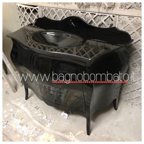 Mobile bagno stile barocco nero lucido moder - Foto 2