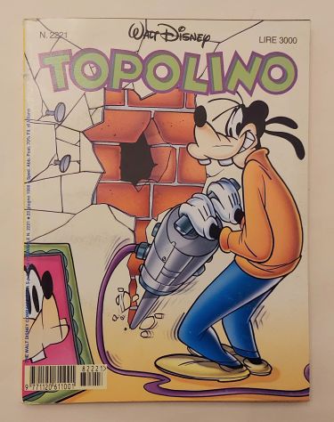 Walt Disney Topolino n.2221 Ed. Arnoldo Mondadori, 23 giugno 1998