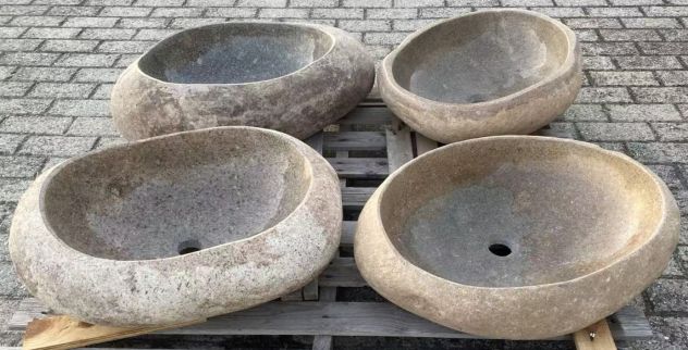 Lavabo lavandino da appoggio in pietra naturale 2 - Foto 10
