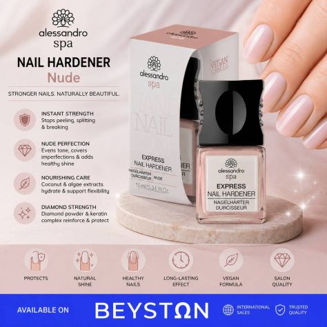 Alessandro Spa Express Nail Hardener Nude 10 ml su beyston
