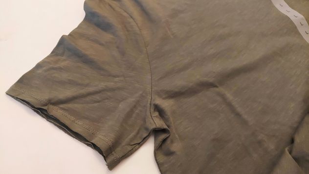 T-shirt verde puro cotone della linea OVS regular fit misura L Nuova con etichet - Foto 6