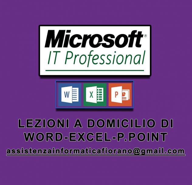 Offro lezioni Microsoft Excel, Word e PowerPoint