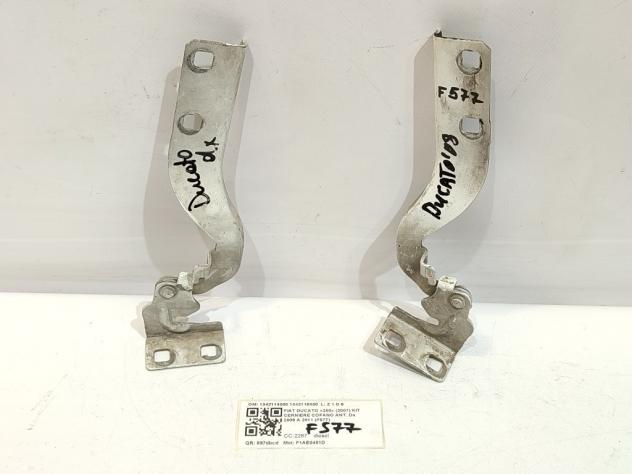 CERNIERE COFANO ANTERIORE DX E SX FIAT Ducato 5° Serie 1342114080 1342115080 F1AE0481D (0614)