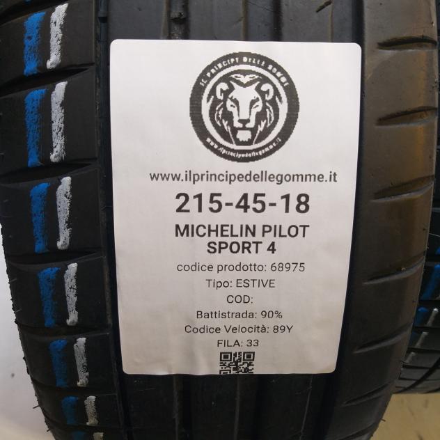 4 GOMME 215 45 18 MICHELIN A68975 - Foto 2