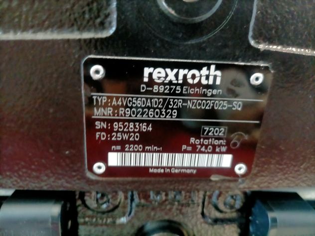 Pompa Rexroth A4VG56DA1D2/32R-NZC02F025-SQ - Foto 4