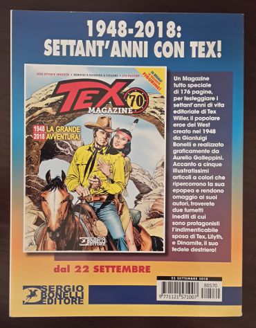 Tutto TEX N. 570 e 571, BONELLI EDITORE, 2018 "NUOVI DI EDICOLA". - Foto 5