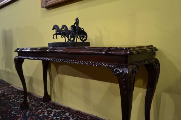 Console in mogano stile Chippendale - Foto 6