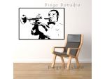 Quadro Louis Armstrong dipinto a mano