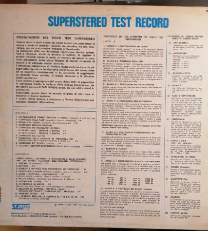 LP vinile Phase6 SuperStereo "Superstereo Test Record" - Foto 2