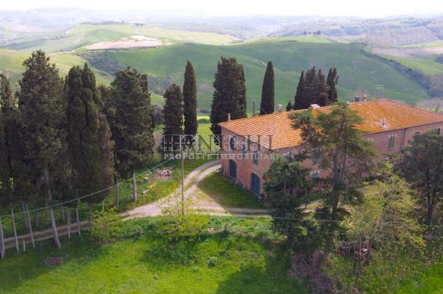 Porzione di casolare con ampio garage, resede e oliveto